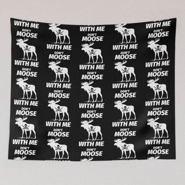 Item preview, Don't Moose With Me - Moose with skeleton and swords designed and sold by kcaandwu.