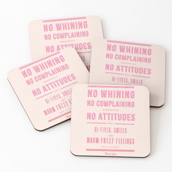 Item preview, Color No Whining No complaining Absolutely No attitudes designed and sold by popcultutrenerd.