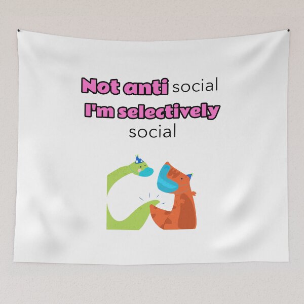 Item preview, Not antisocial I'm selectively social - snake and gekko designed and sold by Mechanical-Artt.