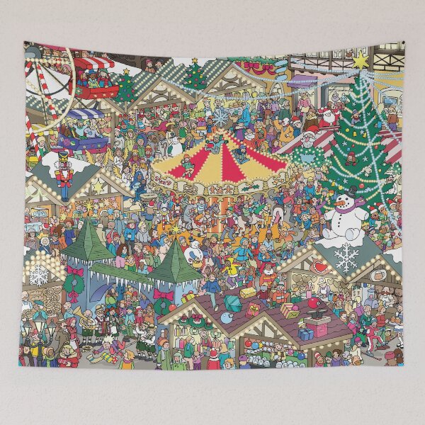 Item preview, Christmas Market Crowd designed and sold by Chuck Whelon.