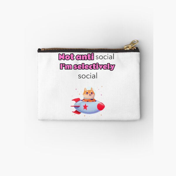 Item preview, Not antisocial I'm selectively social - dog in spaceship designed and sold by Mechanical-Artt.