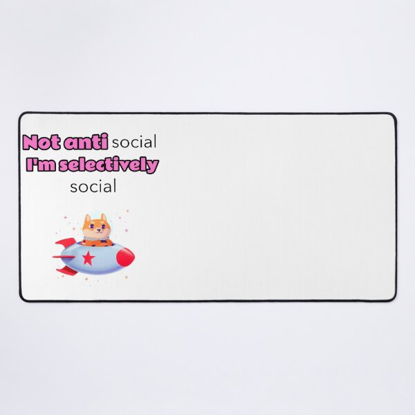 Item preview, Not antisocial I'm selectively social - dog in spaceship designed and sold by Mechanical-Artt.
