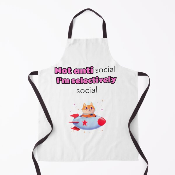 Item preview, Not antisocial I'm selectively social - dog in spaceship designed and sold by Mechanical-Artt.