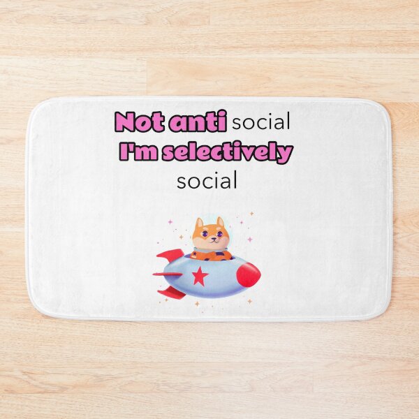 Item preview, Not antisocial I'm selectively social - dog in spaceship designed and sold by Mechanical-Artt.