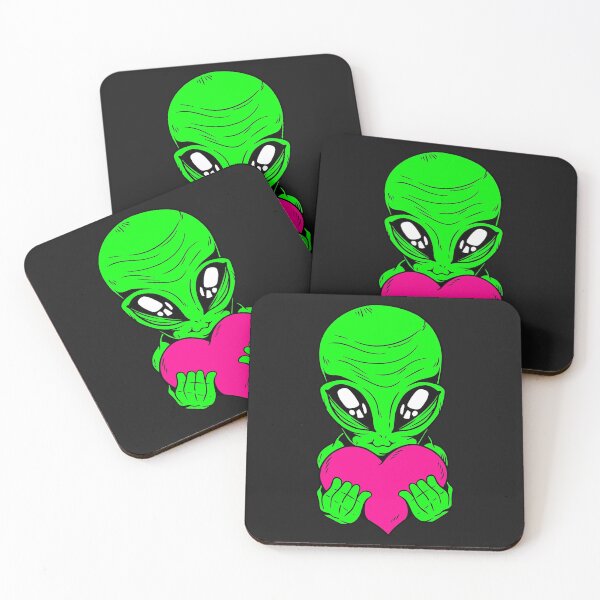 Item preview, happy valentines day alien pink heart designed and sold by Gossip Rag.
