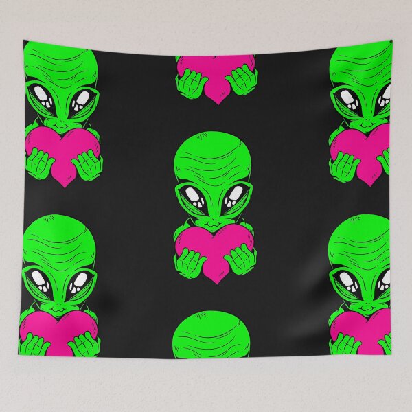 Item preview, happy valentines day alien pink heart designed and sold by Gossip Rag.