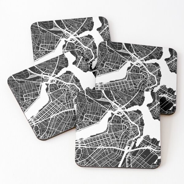 Item preview, Boston, Massachusetts, City Map - Black designed and sold by helloadventure.