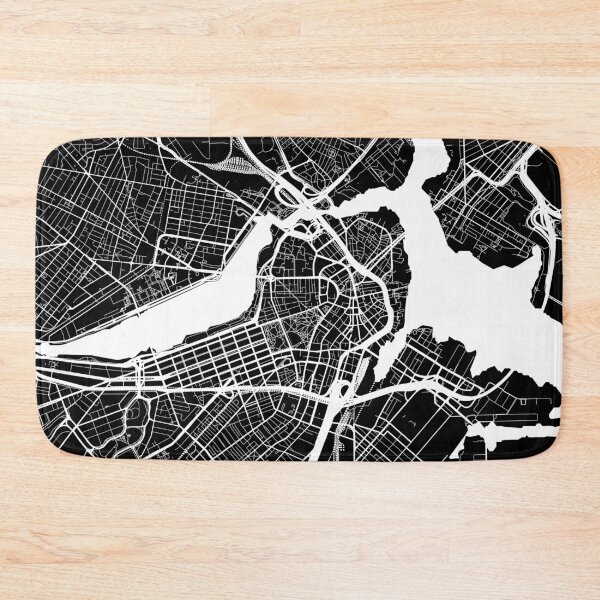 Item preview, Boston, Massachusetts, City Map - Black designed and sold by helloadventure.