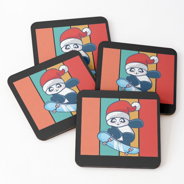 Item preview, Cute Skater Panda Bear Skatebording on Skateboard Christmas Gift designed and sold by Wadia Hamda.