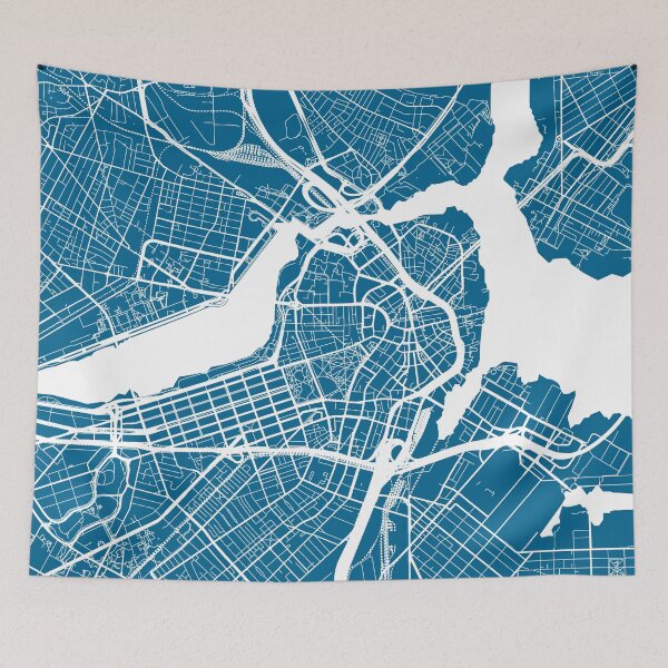 Item preview, Boston, Massachusetts, City Map - Blue designed and sold by helloadventure.