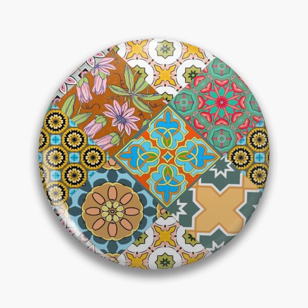 Item preview, Patchwork,mosaic,flowers,azulejo,quilt,Portuguese tiles  designed and sold by MariaMarinova.