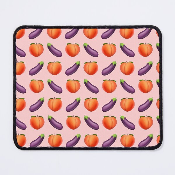 Item preview, Peach and eggplant emoji  designed and sold by PinkShinyArt.