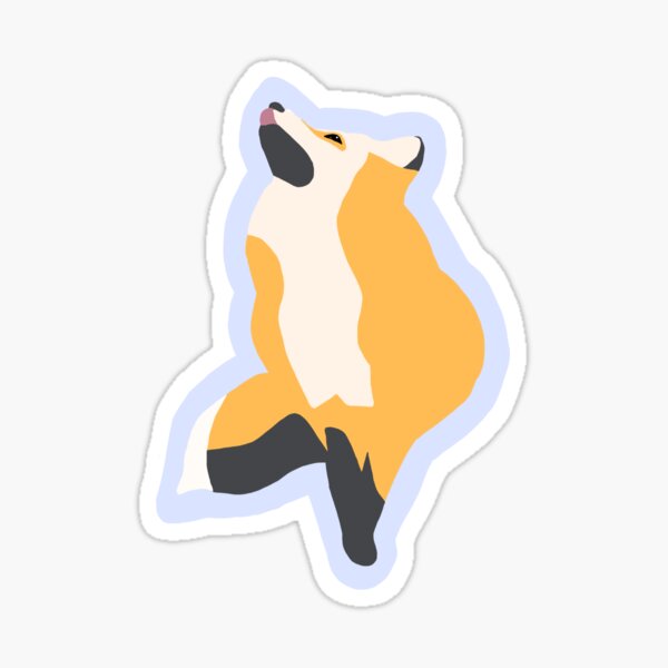 Simple Fox Looking Up Sticker