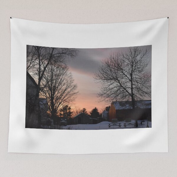 Item preview, Winter Farm Sunset in Maine designed and sold by SillaHoekstra.
