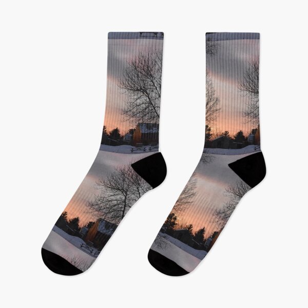 Item preview, Winter Farm Sunset in Maine designed and sold by SillaHoekstra.