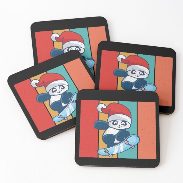 Item preview, Cute Skater Panda Skatebording on Skateboard Christmas Gift designed and sold by Wadia Hamda.