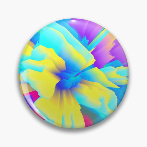 Aperçu de l'œuvre Fleur fractale en couches de couleur pastel abstraite créée et vendue par SXW Designs.