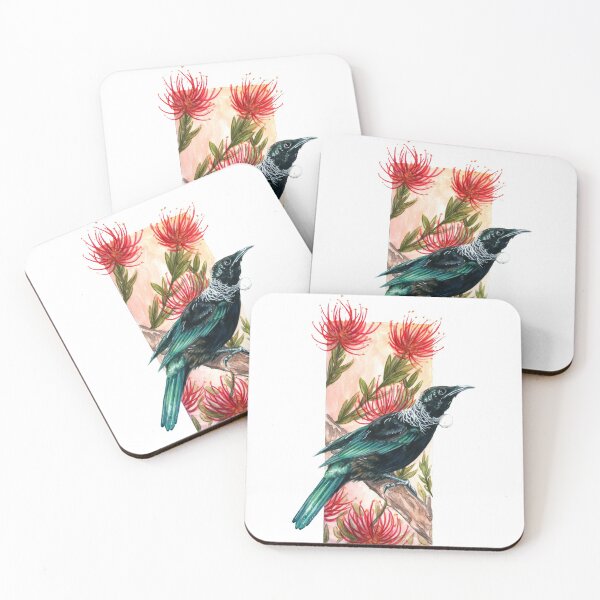 Item preview, New Zealand Tui in Pohutukawa   designed and sold by Sam-Studio.