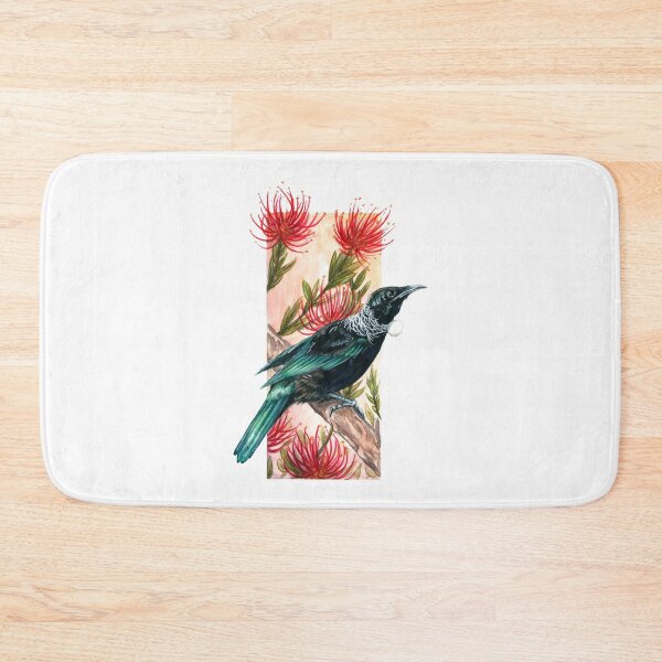 Item preview, New Zealand Tui in Pohutukawa   designed and sold by Sam-Studio.