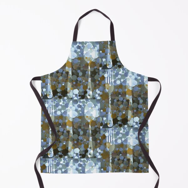 Item preview, Blue And Brown Polka Dot Silverware Art All Set designed and sold by Sharon Cummings Art.