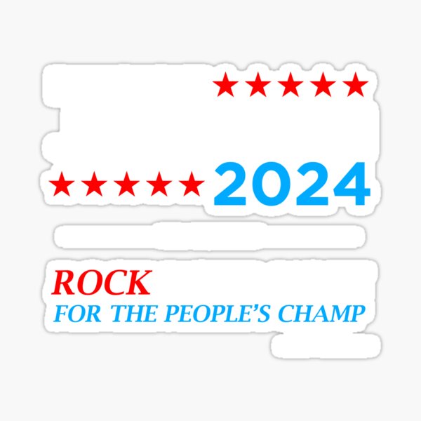  Vote The Rock 2024 President Dwayne Johnson Election (white) Sticker