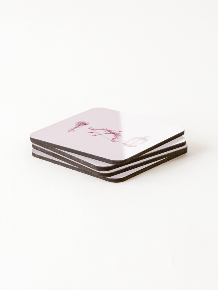 Thumbnail 4 of 5, Coasters (Set of 4), Pastel Wanderer designed and sold by legendofsachi.