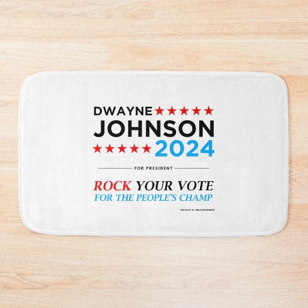 Artikelvorschau, Vote The Rock 2024 Präsident Dwayne Johnson Wahl (schwarz) entworfen und verkauft von Smark Out Moment.