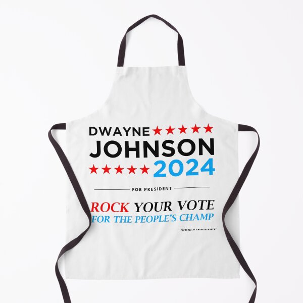 Aperçu de l'œuvre Votez pour l'élection du président Dwayne Johnson de The Rock 2024 (noir) créée et vendue par Smark Out Moment.
