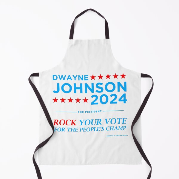 Aperçu de l'œuvre Votez pour l'élection du président Dwayne Johnson de The Rock 2024 (bleu) créée et vendue par Smark Out Moment.