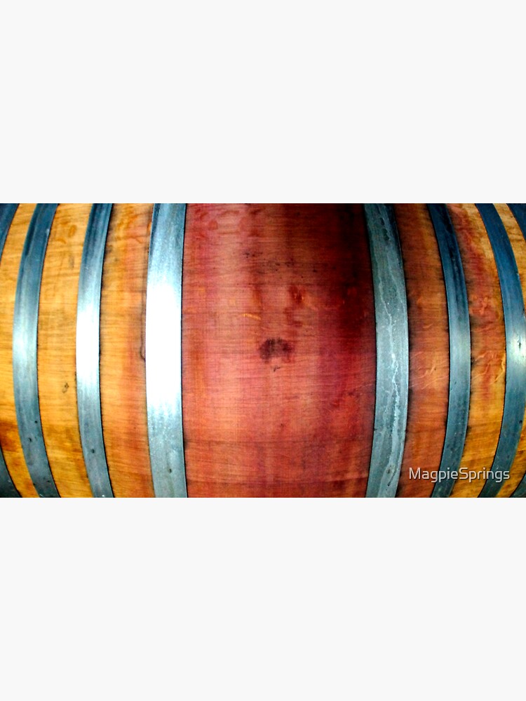 Thumbnail 3 of 3, Sticker, Close-Up of Wine Barrel – Rustic Vineyard Photography by Avril Thomas at Magpie Springs designed and sold by MagpieSprings.