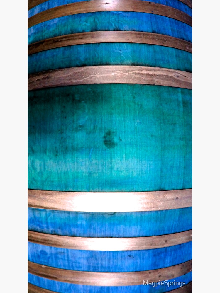 Thumbnail 3 of 3, Sticker, Blue and Silver Barrel by Adelaide Artist Avril Thomas at Magpie Springs designed and sold by MagpieSprings.