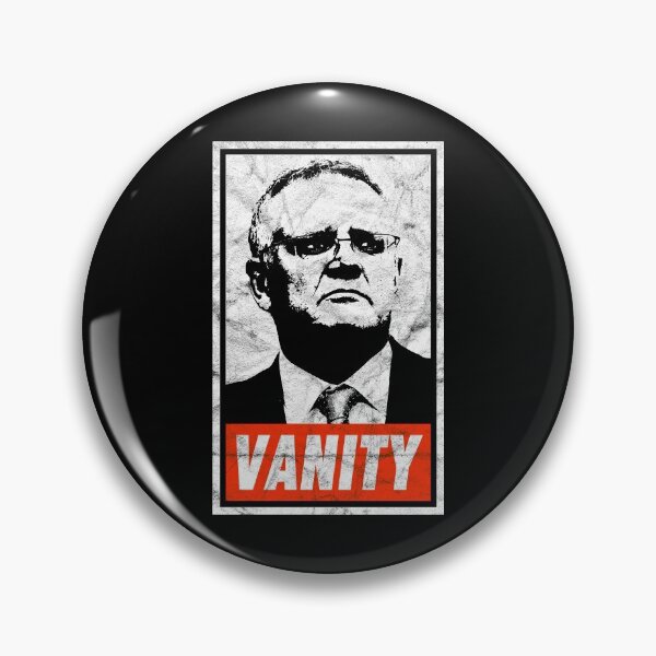 Item preview, Scott Morrison Vanity (Black Worn Look) designed and sold by politicalamity.