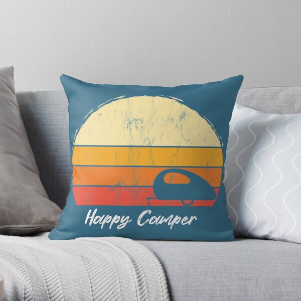 Teardrop Camping Accessories Camp Vibe Retro Design Teardrop Camper Throw Pillow Multicolor 16x16 Teardrop Camping Accessories Camp Vibe Retro Design Teardrop Camper Throw Pillow Multicolor 16x16