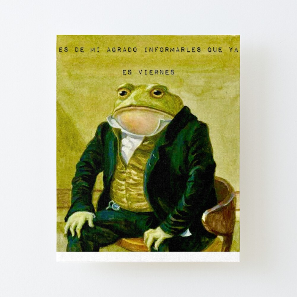 frog in a suit painting