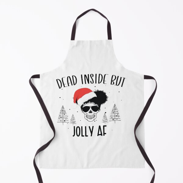 Item preview, Funny Afro Skull Christmas Hat - Dead Inside But Jolly AF Christmas Skeleton - Christmas Skull Messy Bun designed and sold by Run to Creations.