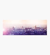 Panoramic view of Old City in Cracow at the sunset Photographic Print
