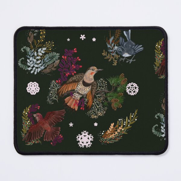 Item preview, Festive Birds Norther Flicker, Slate Junco, Purple Finch designed and sold by Shadowind.