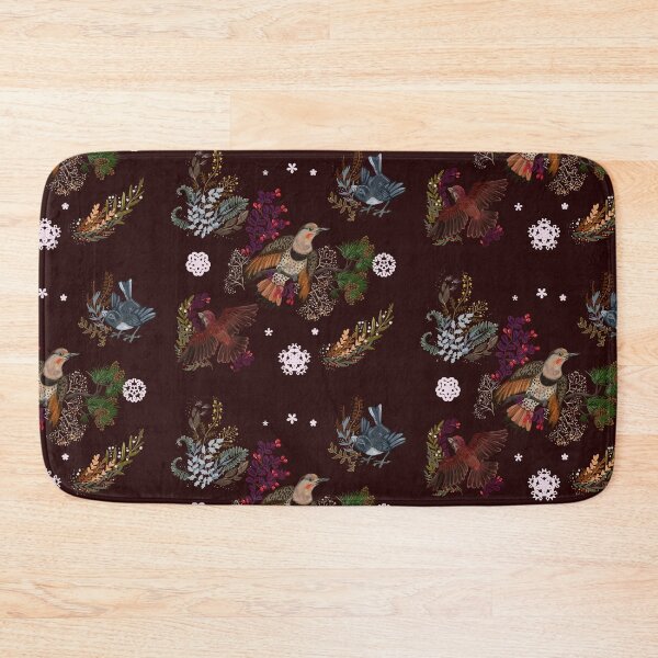 Item preview, Festive Birds Norther Flicker, Slate Junco, Purple Finch designed and sold by Shadowind.