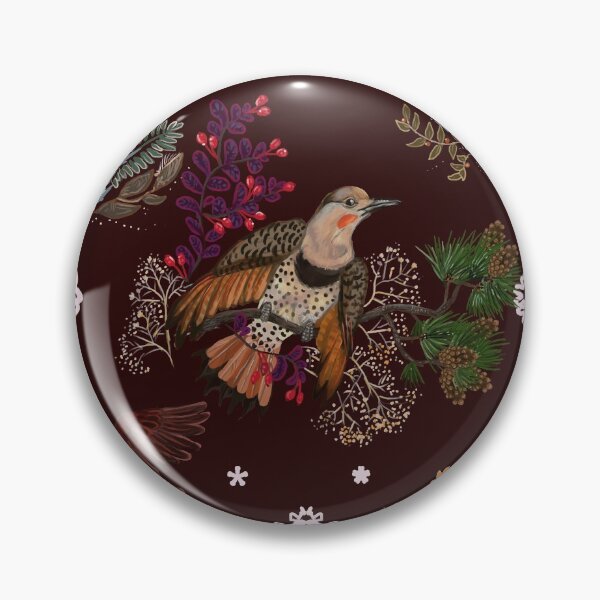 Item preview, Festive Birds Norther Flicker, Slate Junco, Purple Finch designed and sold by Shadowind.