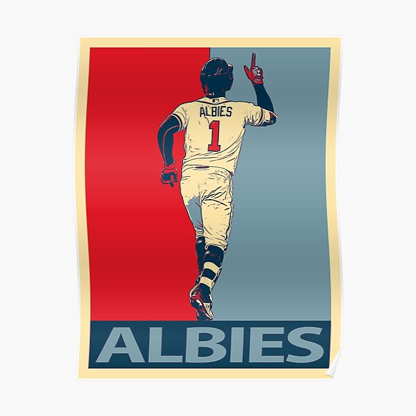 Atlanta Braves #1 Ozzie Albies 2021 Navy World Series Champions