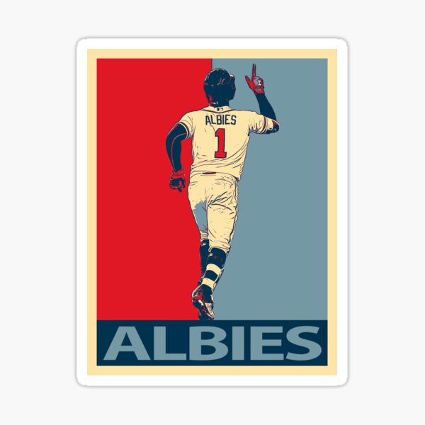 Atlanta Braves: Ozzie Albies 2021 World Series Celebration Poster - MLB Removable Adhesive Wall Decal Giant 36W x 48H