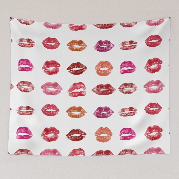 Item preview, Pink Lipstick Kisses Print designed and sold by newburyboutique.