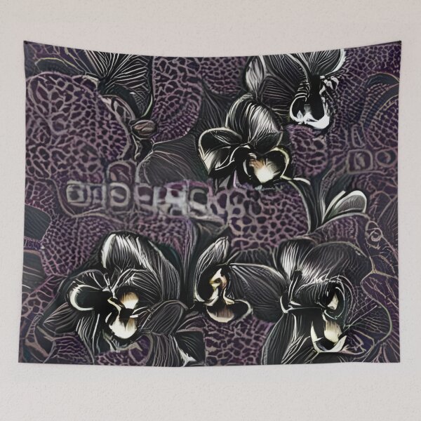 Item preview, Black Orchid Purple Pattern designed and sold by Melissa Park.