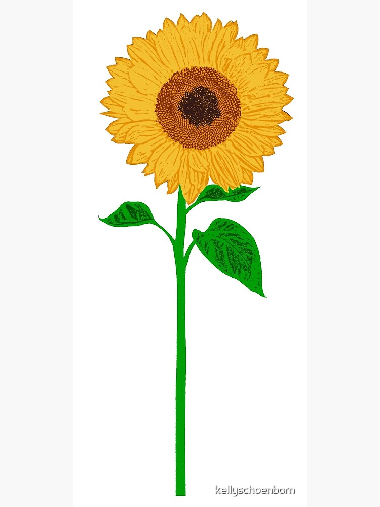 Tarjetas de felicitación «girasol con tallo» de kellyschoenborn | Redbubble