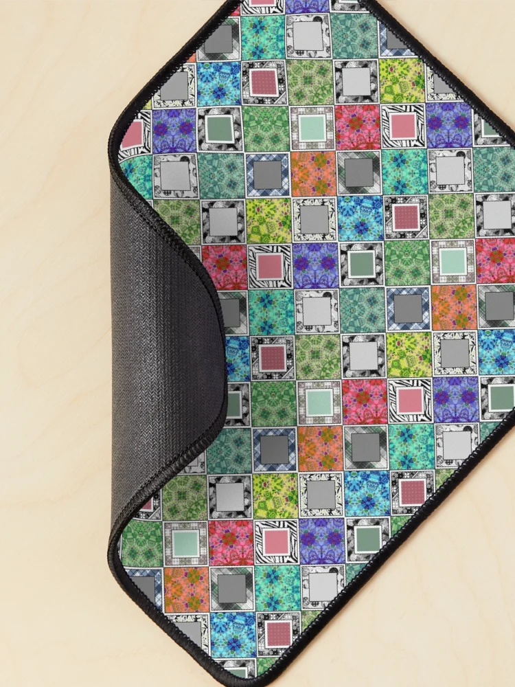Thumbnail 2 of 5, Mouse Pad, Multicolored rustic patchwork patchwork designed and sold by fuzzyfox.
