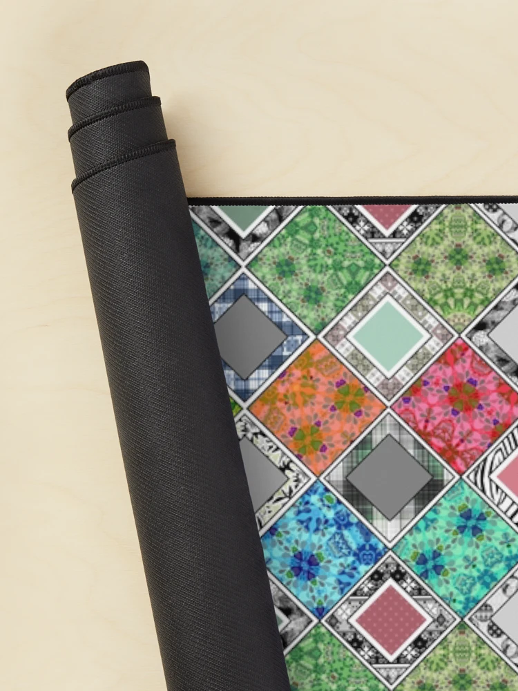 Thumbnail 2 of 5, Mouse Pad, Multicolored rustic patchwork patchwork designed and sold by fuzzyfox.