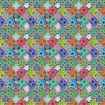 Artwork thumbnail, Multicolored rustic patchwork patchwork by fuzzyfox