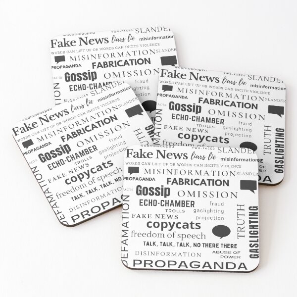 Item preview, Free Speech, fake news, misinformation gear Black on White designed and sold by ShakingTrees.