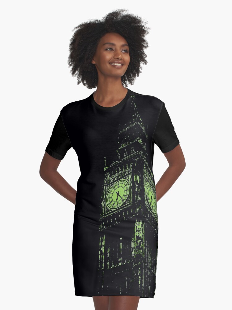 Minimalist Lime Green London Big Ben\