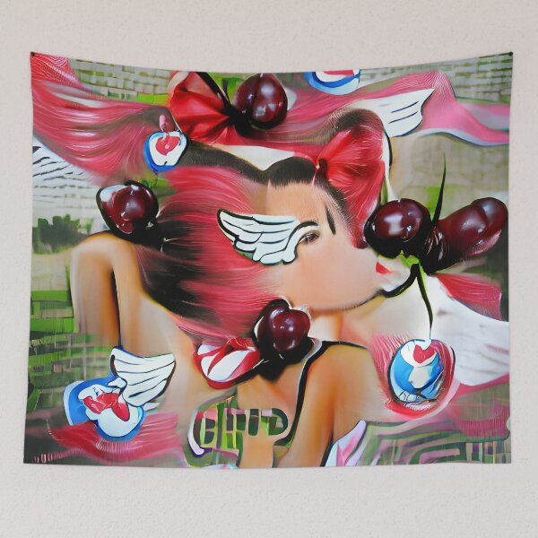 Item preview, 1950s Cherry Popart designed and sold by Melissa Park.